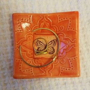 Ceramic Butterfly Jewlery Dish